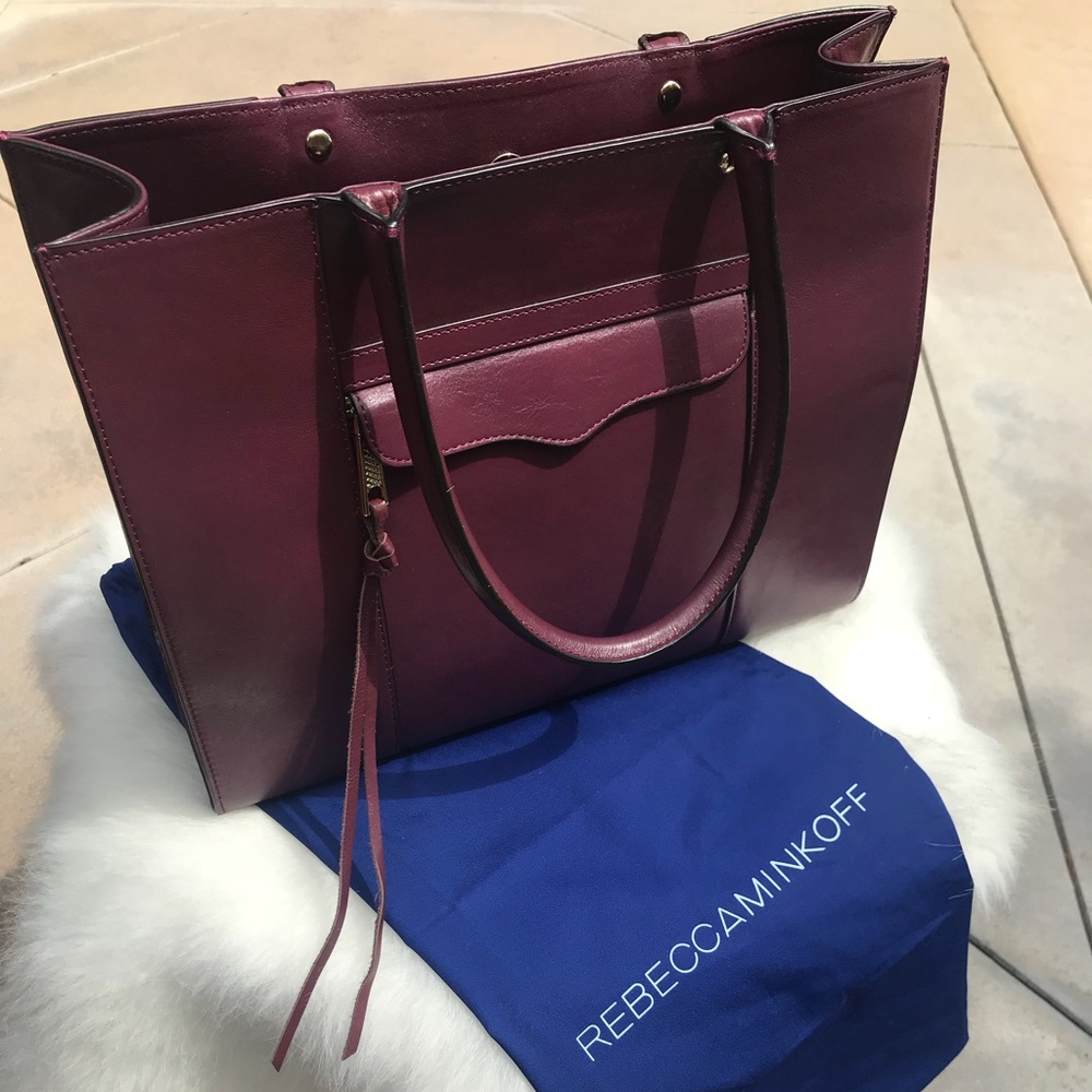 Rebecca Minkoff Burgundy Mab Tote - Picture 2 of 10
